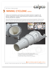 calyco mining cyclones brochure